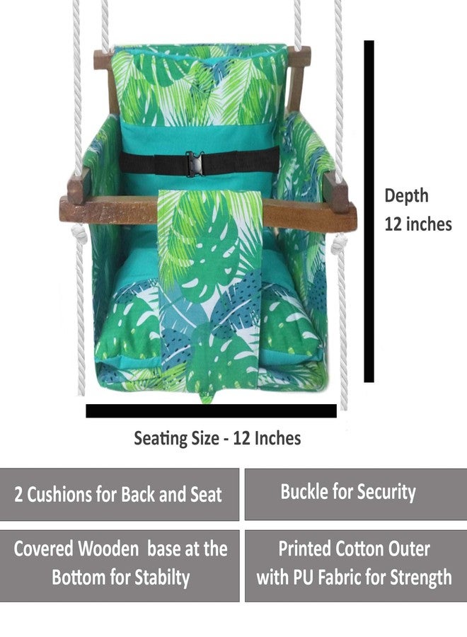 كراديل كروفت أرجوحة كراديل كروفت للأطفال | أرجوحة للأطفال | أرجوحة للرضع | أرجوحة معلقة للأطفال للاستخدام الداخلي والخارجي | أرجوحة حديقة للأطفال مع وسادتين (من 6 أشهر إلى 4 سنوات) (حتى 20 كجم) - فاونا - Image 5